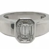 Bague en or blanc avec diamants 1 carat