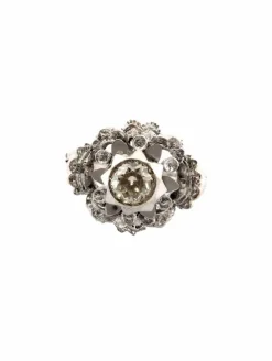 Bague en or blanc avec diamant