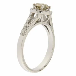 Bague en or blanc avec diamant