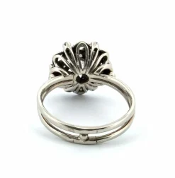 Bague en or blanc avec diamants
