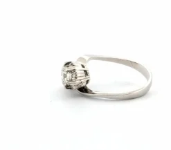 Bague en or blanc avec diamants