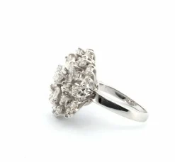 Bague en or blanc avec diamants