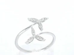 Bague en or blanc avec diamants