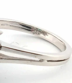 Bague en or blanc avec émeraudes taille octogonale et diamants