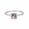 Bague en or blanc avec morganite