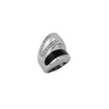 Bague en or blanc avec onyx et diamants
