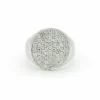 Bague en or blanc avec pavé de diamants
