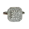 bague en or blanc 18ct sertie d'un pavage de diamants
