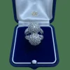 Bague en or blanc diamants