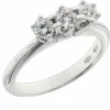 Bague en or blanc, diamants naturels