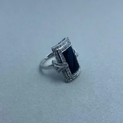 Bague en or blanc diamants