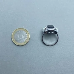 Bague en or blanc diamants