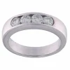 Bague en or blanc et diamants