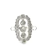 Bague en or blanc et diamants