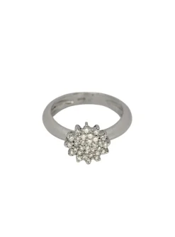 Bague en or blanc et diamants