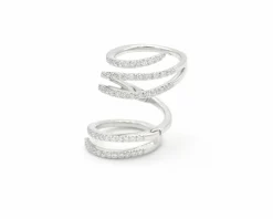 Bague en or blanc et diamants