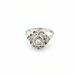 Bague en or blanc et diamant