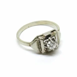 Bague en or blanc et diamant