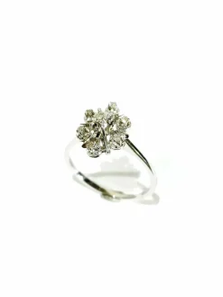 Bague en or blanc et diamants