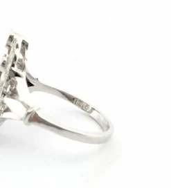 Bague en or blanc et diamants