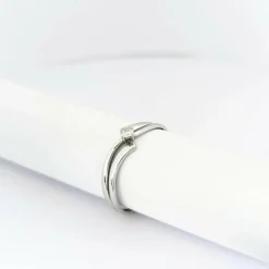 Bague en or blanc et diamant