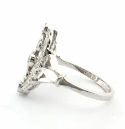 Bague en or blanc et diamants