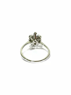 Bague en or blanc et diamants