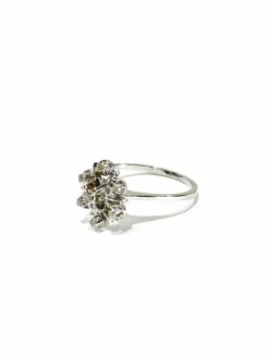 Bague en or blanc et diamants