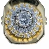 Bague en or blanc et jaune sertie de 1,80 carats de diamants