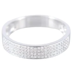 Bague en or blanc pavage diamants