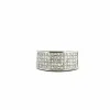 Bague en or blanc pavage de diamants princesses