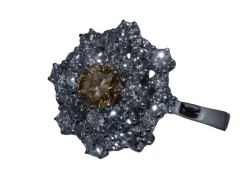 Bague en or blanc tendance Orange Diamond