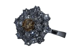 Bague en or blanc tendance Orange Diamond