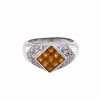 Bague en Or Citrine et Diamants