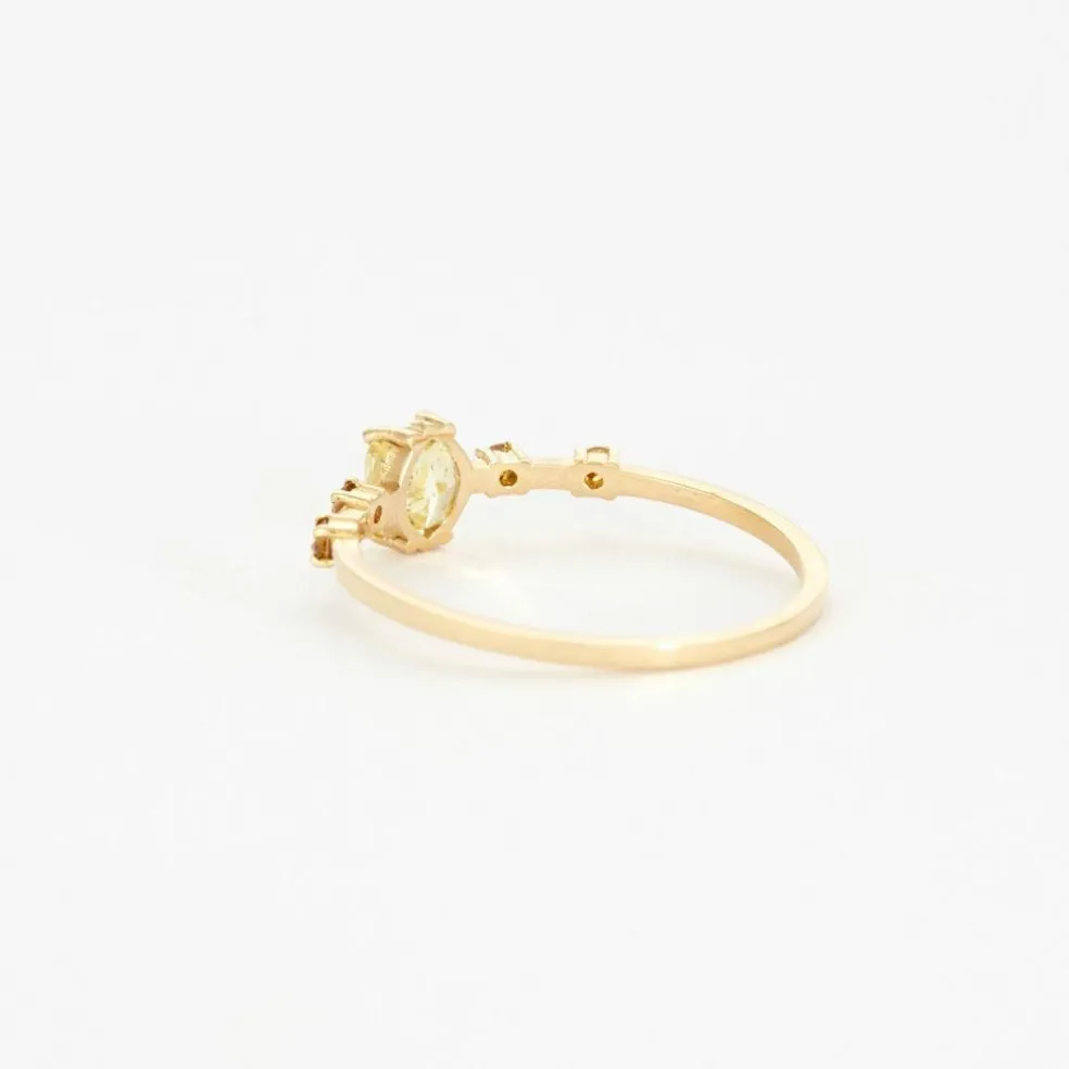 Bague en or et diamants de couleurs