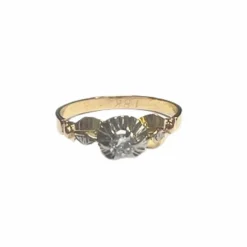 bague en or et platine avec diamants