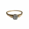 Bague en or et platine avec diamants