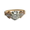 Bague en or et platine avec diamants