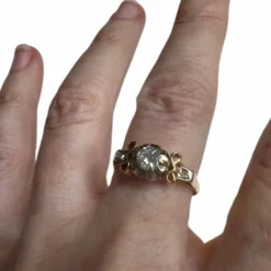 Bague en or et platine avec diamants