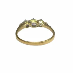Bague en or et platine avec diamants
