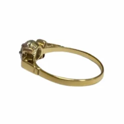 Bague en or et platine avec diamants