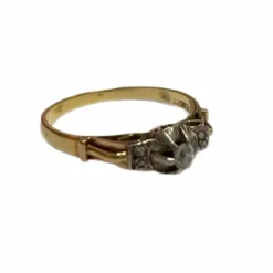 Bague en or et platine avec diamants