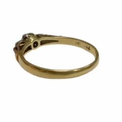 Bague en or et platine avec diamants