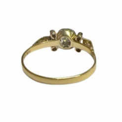 Bague en or et platine avec diamants