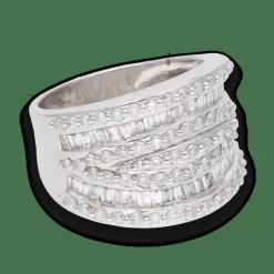 Bague en or gris avec 2,33 Cts de diamants