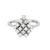 Bague en or gris et diamants