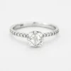 Bague en or gris et diamants