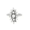 Bague en or gris et diamants