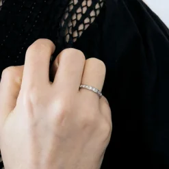 Bague en or gris et Diamants