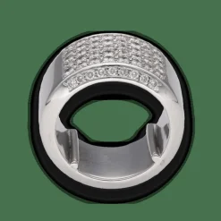Bague en or gris massif avec diamants 2 Cts